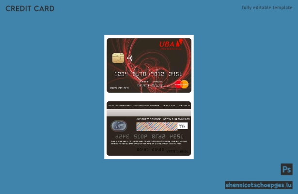 Burkina Faso United Bank Africa Mastercard Beispielvorschau